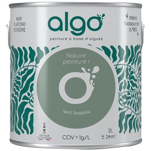 Algo Peinture intérieure multi supports 2 L Velours - Vert Séquoia
