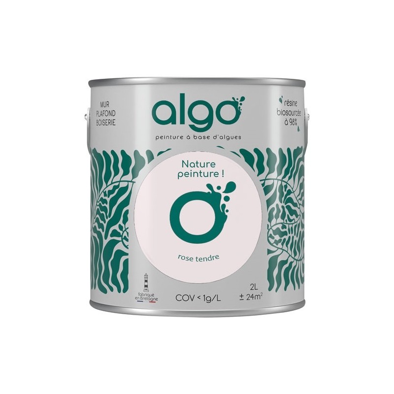 Algo Peinture intérieure multi supports 2 L Velours - Rose Tendre
