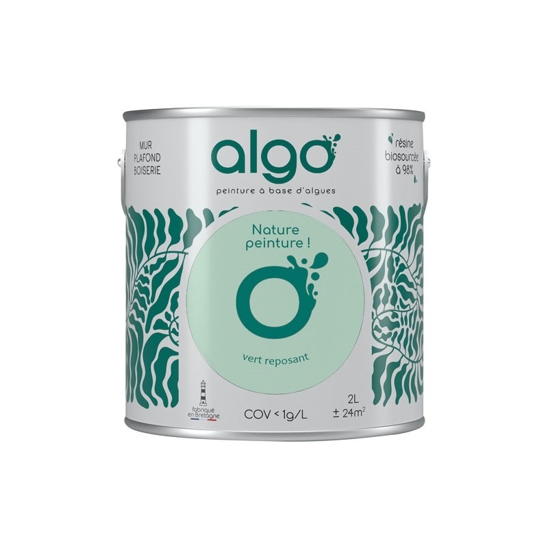 Algo Peinture intérieure multi supports 2 L Velours - Vert Reposant