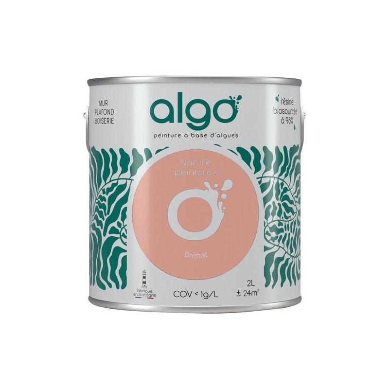Algo Peinture intérieure multi supports 2 L Velours - Rose Bréhat