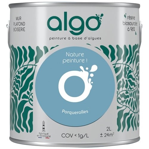 Algo Peinture intérieure multi supports 2 L Velours - Bleu Porquerolles