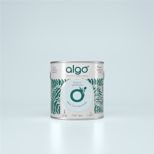 Algo Peint.intér.déco multi-supports bleu ciel aquarelle mat 5 L