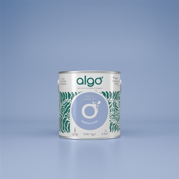Algo Peint.intér.déco multi-supports bleu méditerranée mat 5 L