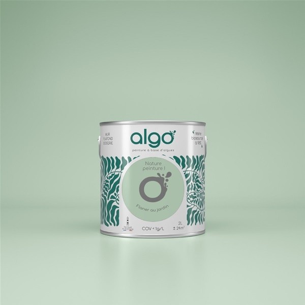 Algo Peint.intér.déco multi-supports vert flâner au jardin mat 5 L