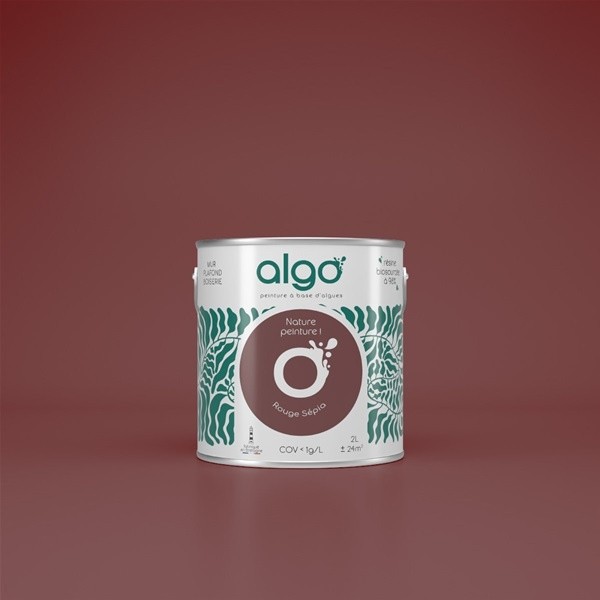 Algo Peint.intér.déco multi-supports rouge sépia mat 5 L
