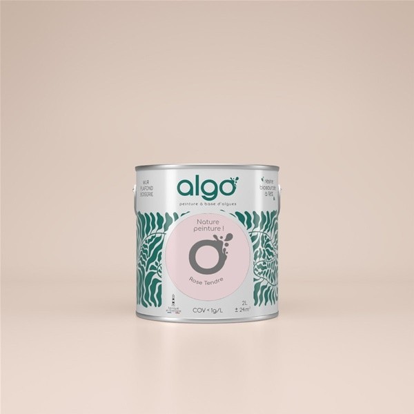 Algo Peint.intér.déco multi-supports rose tendre mat 5 L