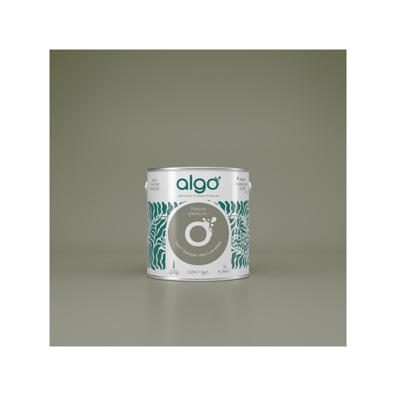 Algo Peint.intér.déco multi-supports vert sauge des landes mat 5 L