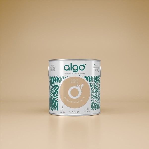 Algo Peint.intér.déco multi-supports beige caramel doré satin 5 L