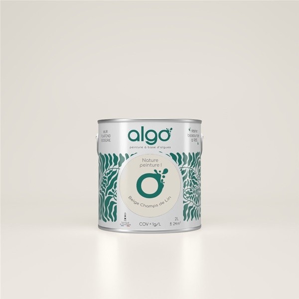 Algo Peint.intér.déco multi-supports beige champs de lin satin 5 L