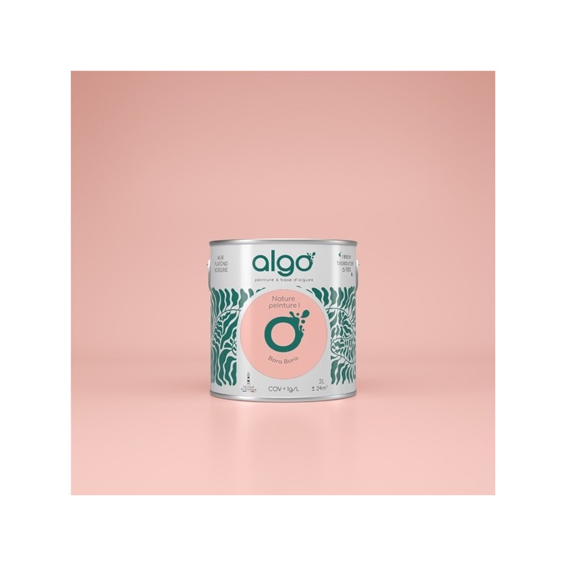 Algo Peint.intér.déco multi-supports rose bora bora mat 5 L
