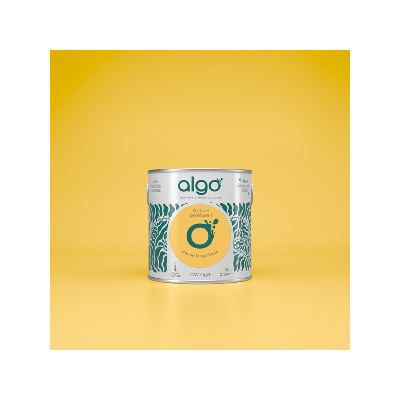 Algo Peint.intér.déco multi-supports jaune magnifique satin 5 L
