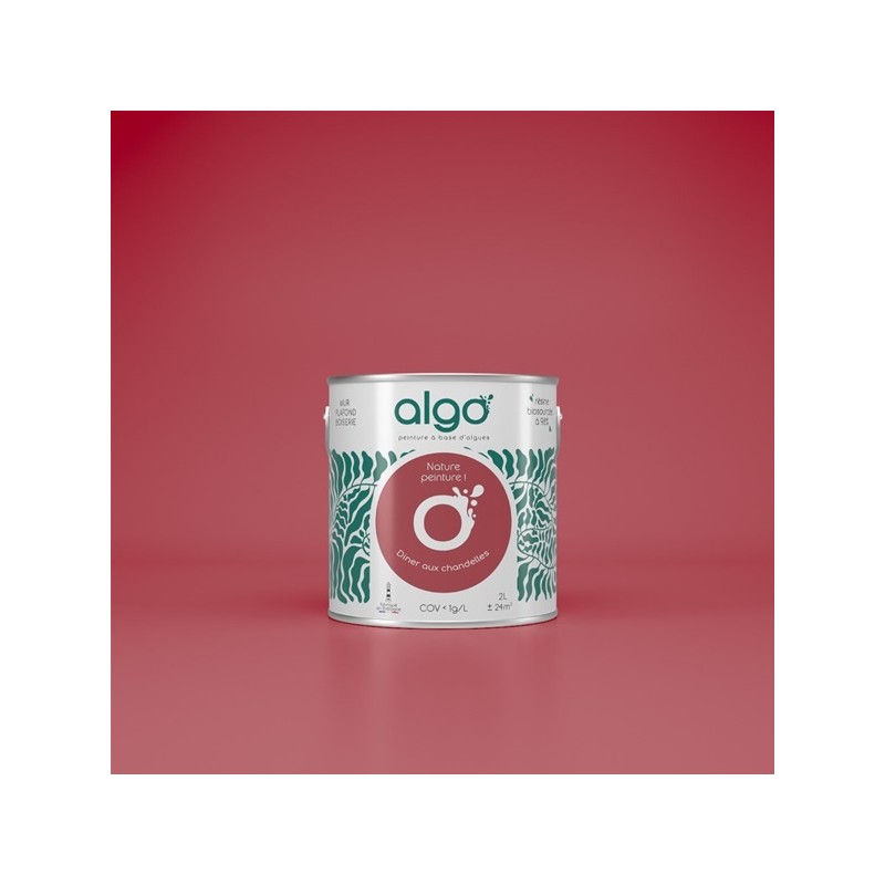 Algo Peint.intér.déco multi-supports rose diner aux chandelles satin 5 L
