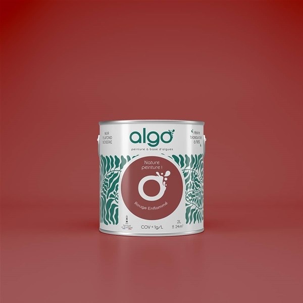 Algo Peint.intér.déco multi-supports rouge enflammé satin 5 L