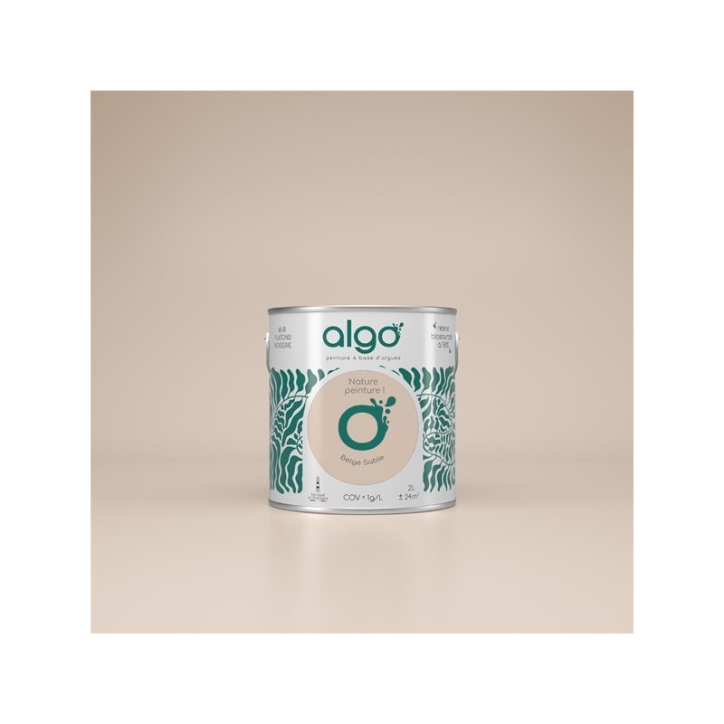 Algo Peint.intér.déco multi-supports beige sable velours 5 L