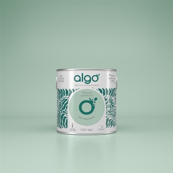 Algo Peint.intér.déco multi-supports vert reposant satin 5 L