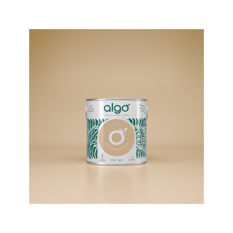Algo Peint.intér.déco multi-supports beige caramel doré velours 5 L