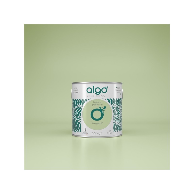 Algo Peint.intér.déco multi-supports vert guadeloupe satin 5 L