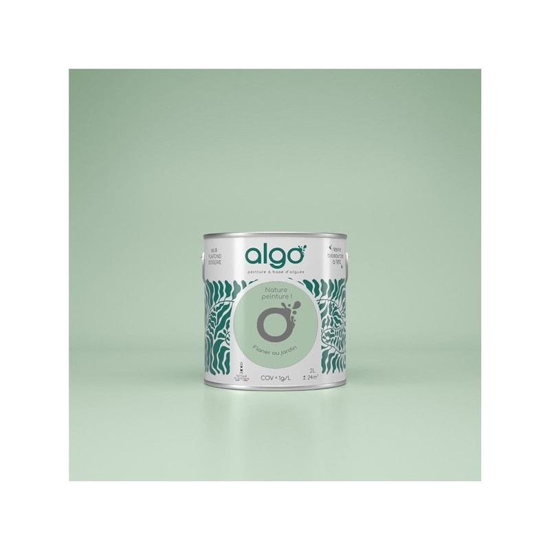 Algo Peint.intér.déco multi-supports vert flâner au jardin satin 5 L