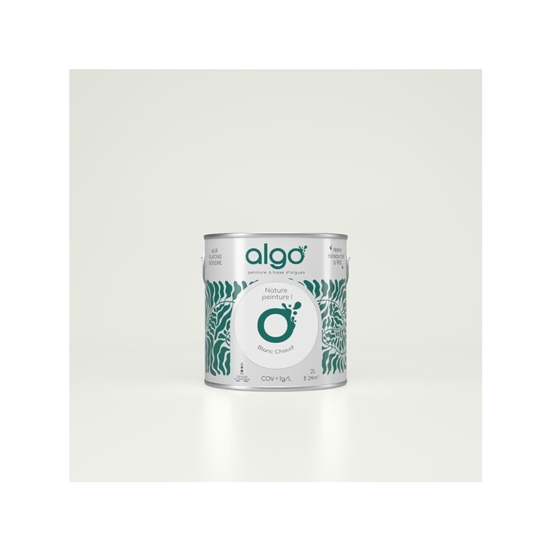 Algo Peint.intér.déco multi-supports blanc chaud velours 5 L