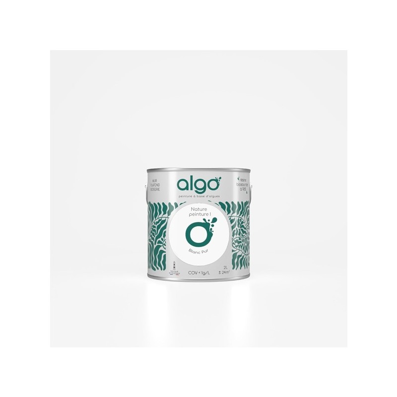 Algo Peint.intér.déco multi-supports blanc pur velours 5 L