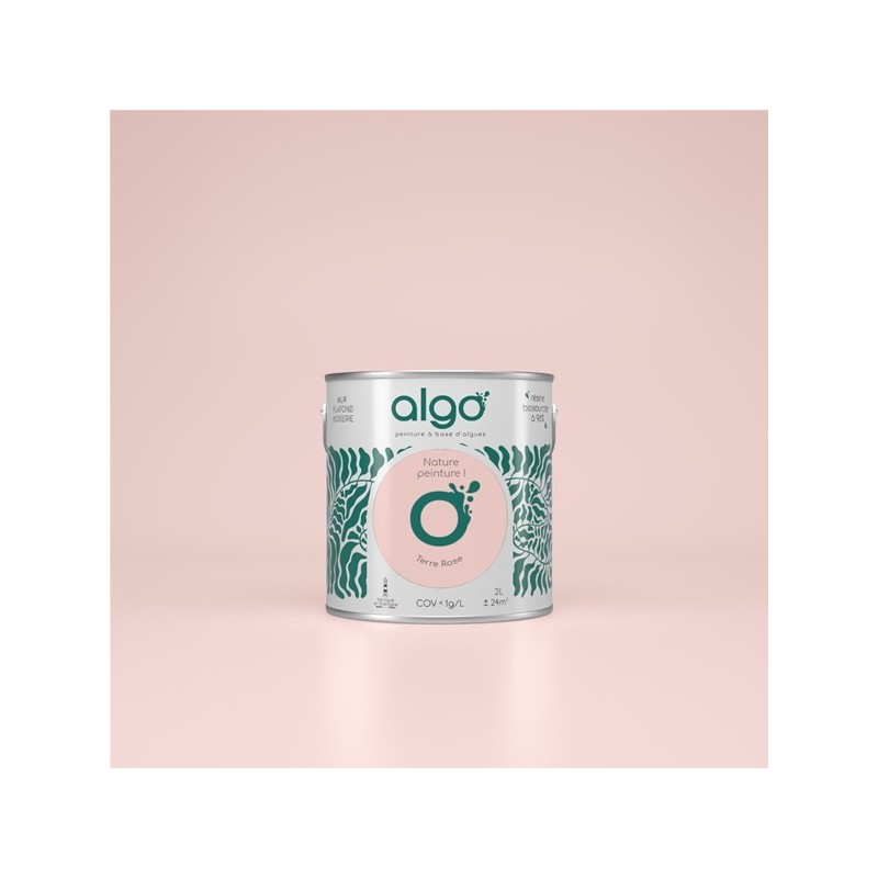 Algo Peint.intér.déco multi-supports terre rose satin 5 L