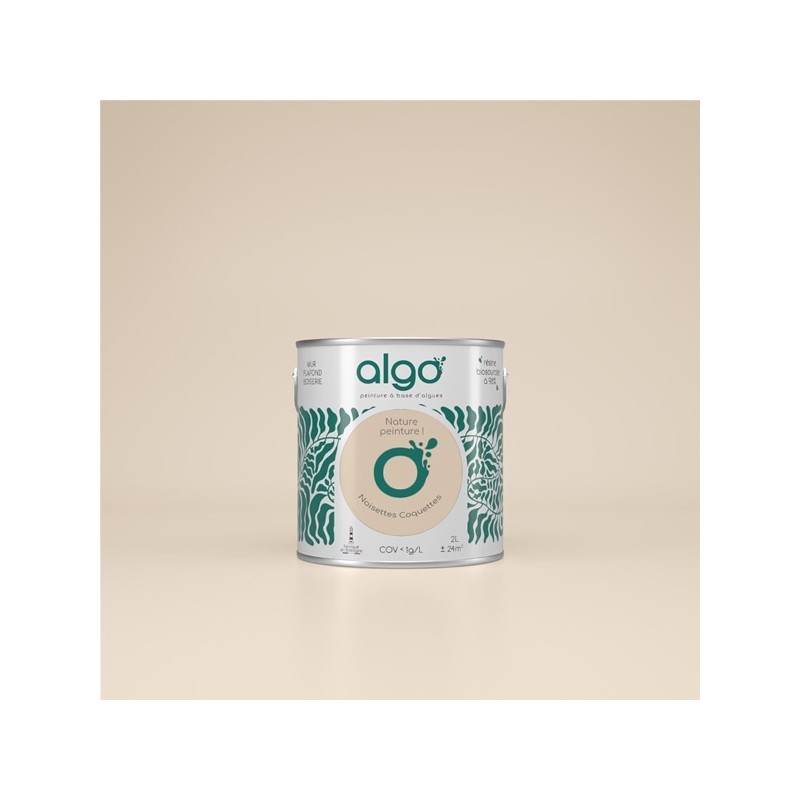 Algo Peint.intér.déco multi-supports beige noisettes coquettes velours 5 L