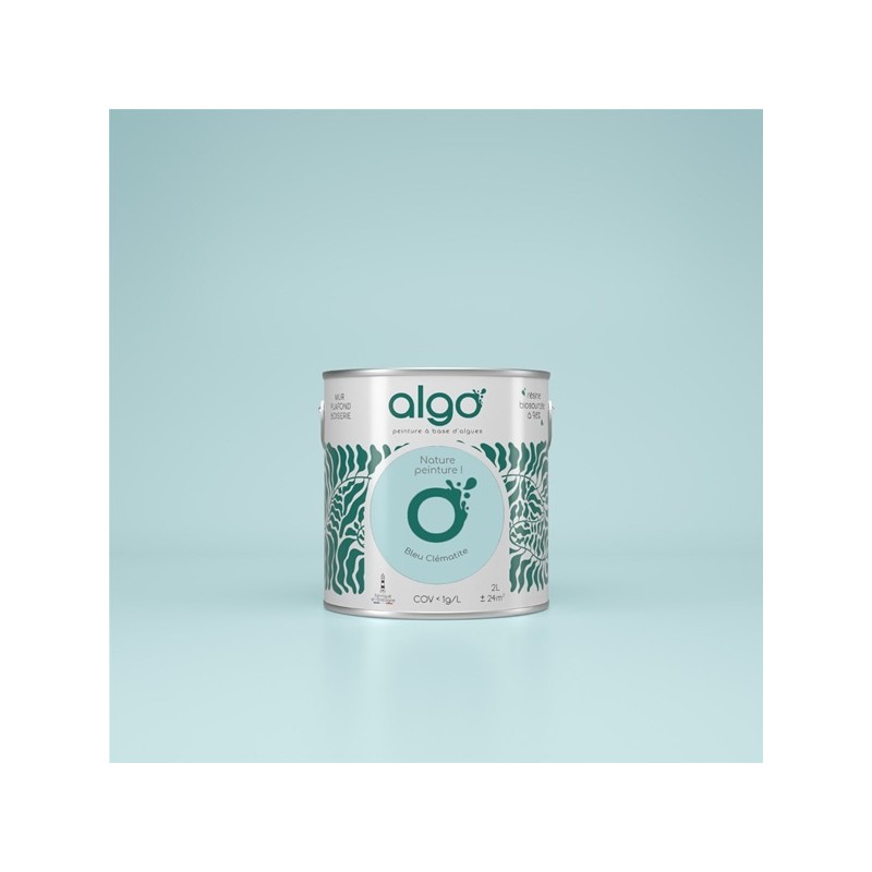 Algo Peint.intér.déco multi-supports bleu clématite velours 5 L