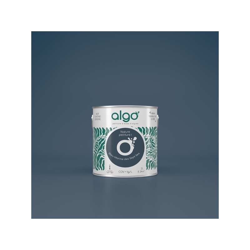 Algo Peint.intér.déco multi-supports bleu marine des sept iles velours 5 L