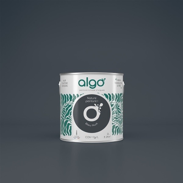Algo Peint.intér.déco multi-supports bleu nuit velours 5 L
