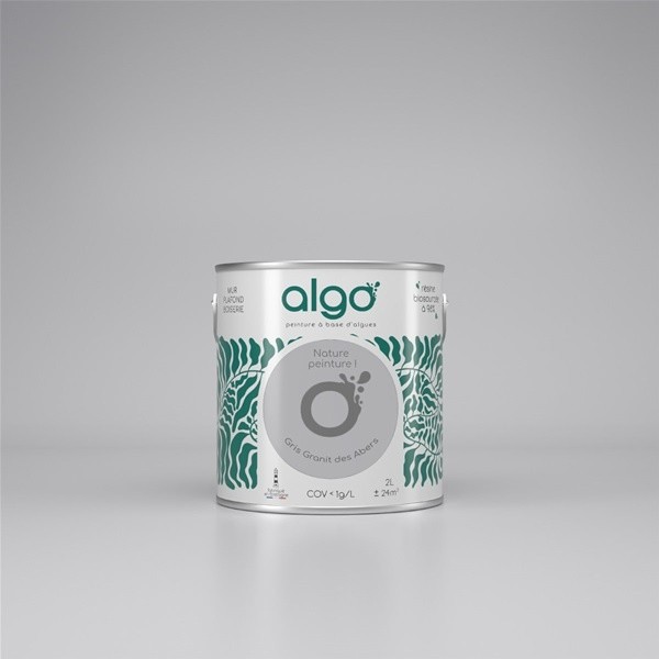 Algo Peint.intér.déco multi-supports gris granit des abers velours 5 L