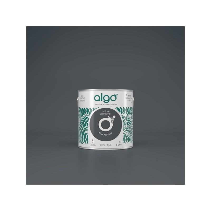 Algo Peint.intér.déco multi-supports gris ardoise velours 5 L