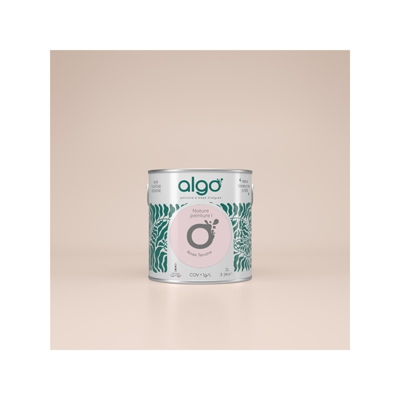 Algo Peint.intér.déco multi-supports rose tendre velours 5 L