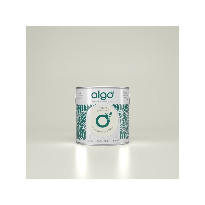 Algo Peint.intér.déco multi-supports ours blanc arctique velours 5 L