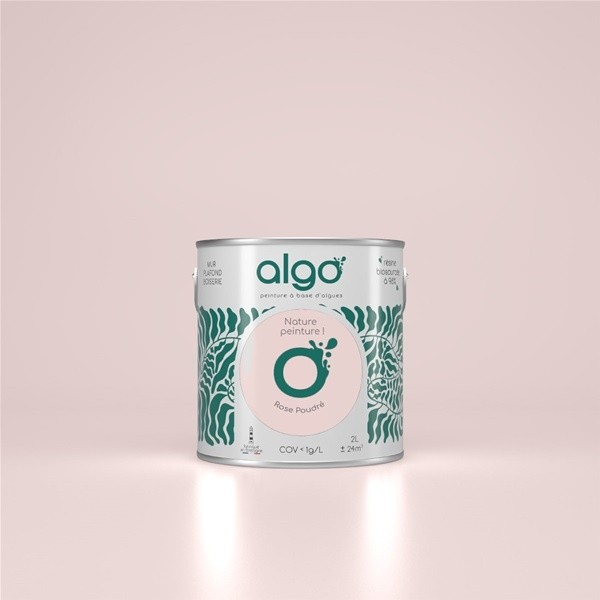 Algo Peint.intér.déco multi-supports rose poudré velours 5 L