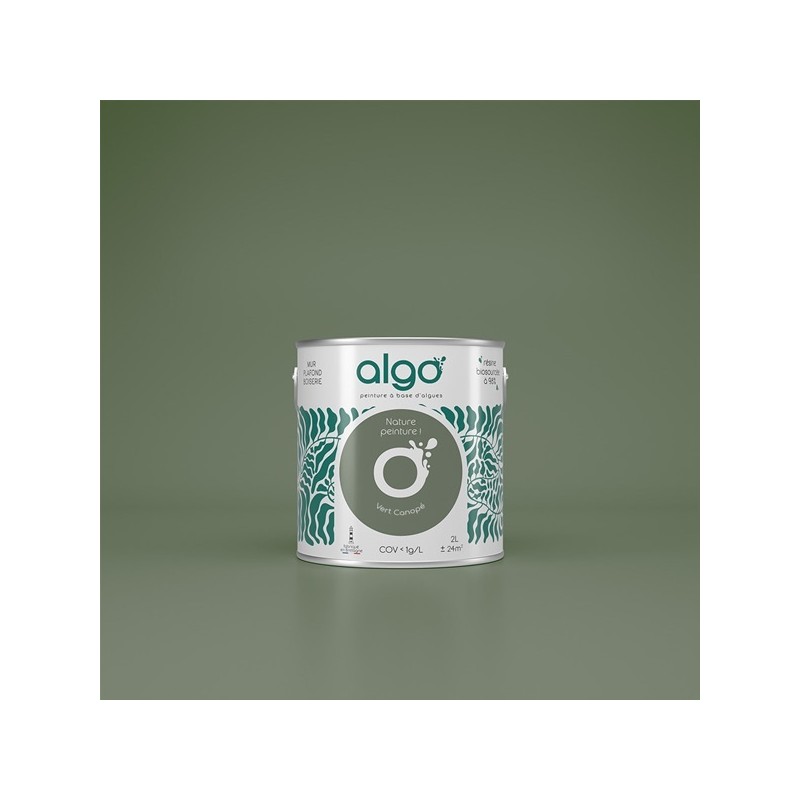 Algo Peint.intér.déco multi-supports vert canopée velours 5 L