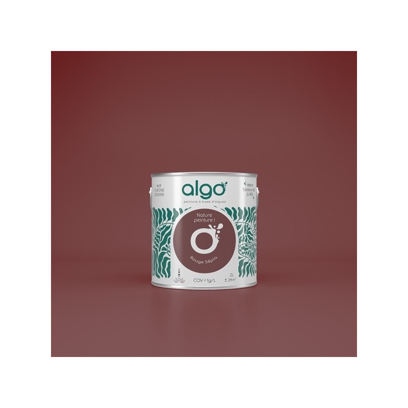 Algo Peint.intér.déco multi-supports rouge sépia velours 5 L