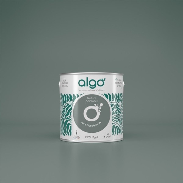 Algo Peint.intér.déco multi-supports vert eucalyptus velours 5 L