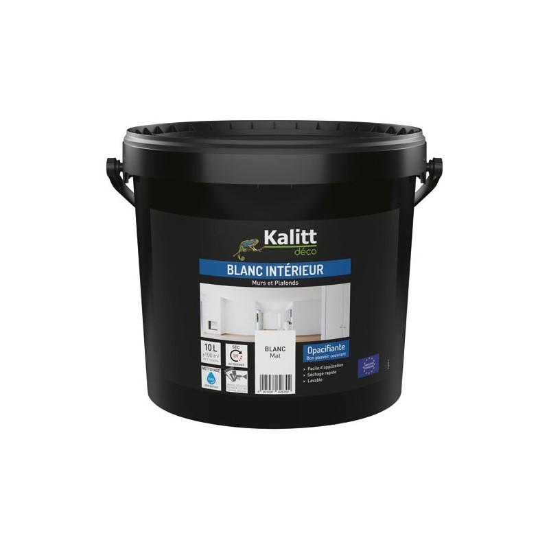 KALITT DECO Peinture murs et plafonds bicouche mat 10 L blanc