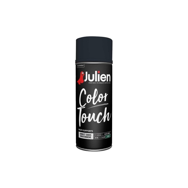 Julien Bombe peinture 400 ml Color Touch Satin - Noir