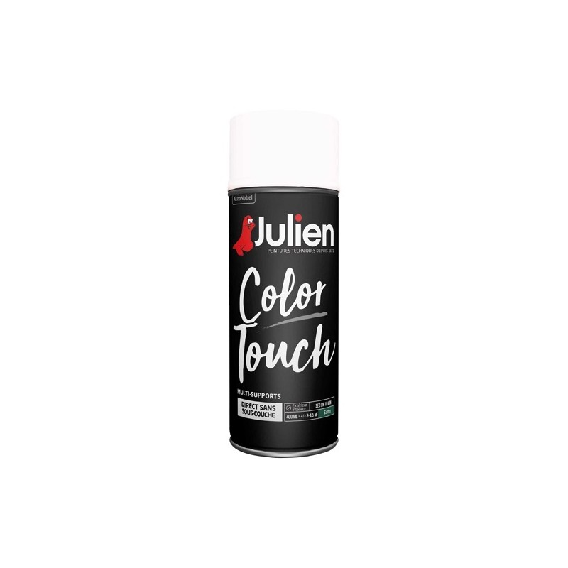 Julien Bombe peinture 400 ml Color Touch Satin - Blanc Neige