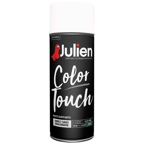 Julien Bombe peinture 400 ml Color Touch Satin - Blanc Neige
