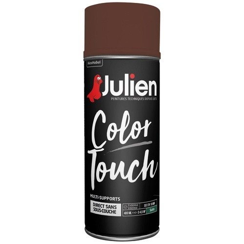 Julien Bombe peinture 400 ml Color Touch Satin - Brun Chataîgne