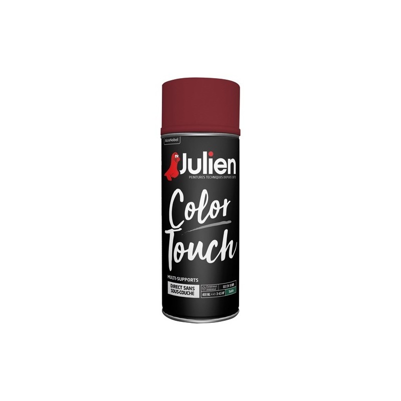 Julien Bombe peinture 400 ml Color Touch Satin - Rouge Basque
