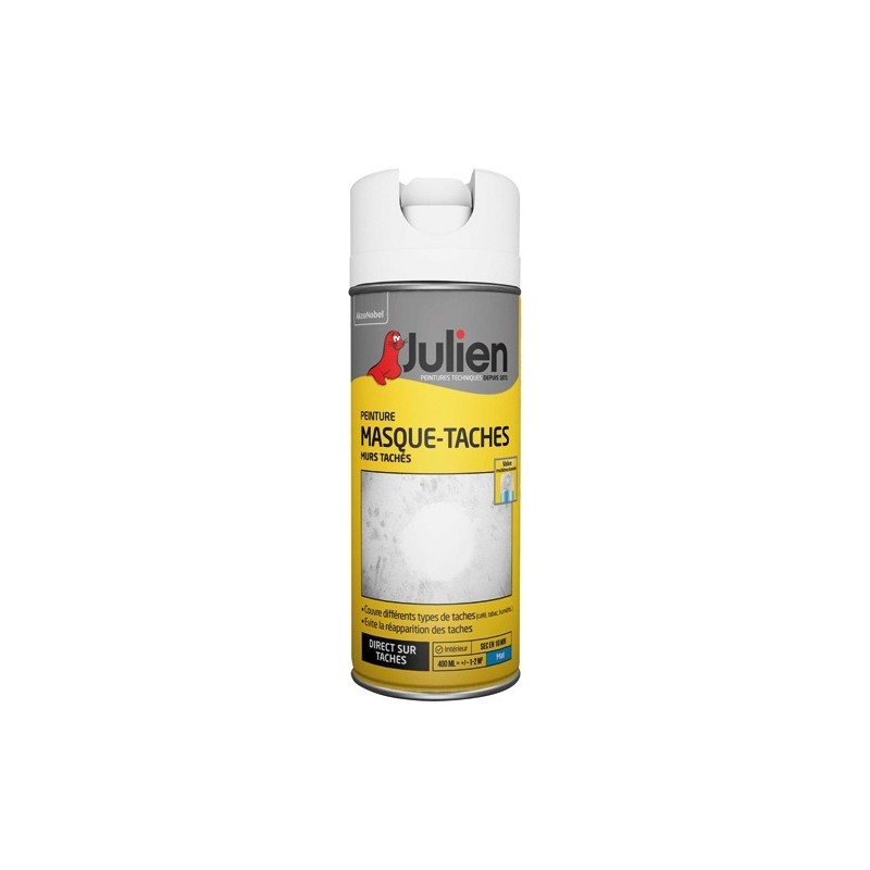 Julien Bombe peinture masque-taches 400 ml - Blanc Mat
