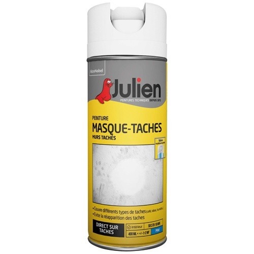 Julien Bombe peinture masque-taches 400 ml - Blanc Mat