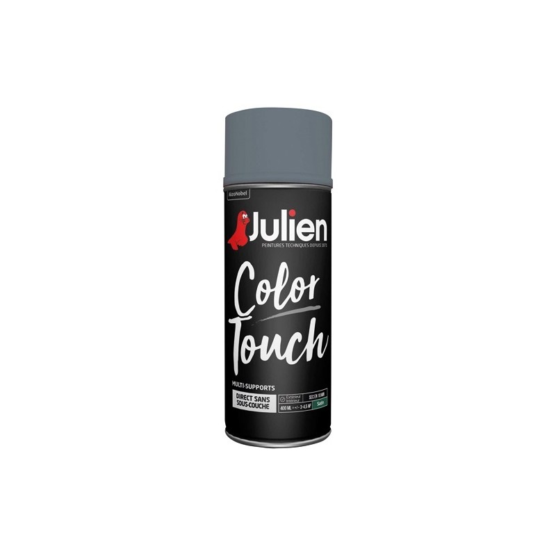 Julien Bombe peinture 400 ml Color Touch Satin - Gris Anthracite