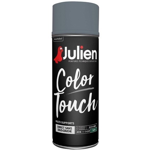 Julien Bombe peinture 400 ml Color Touch Satin - Gris Anthracite