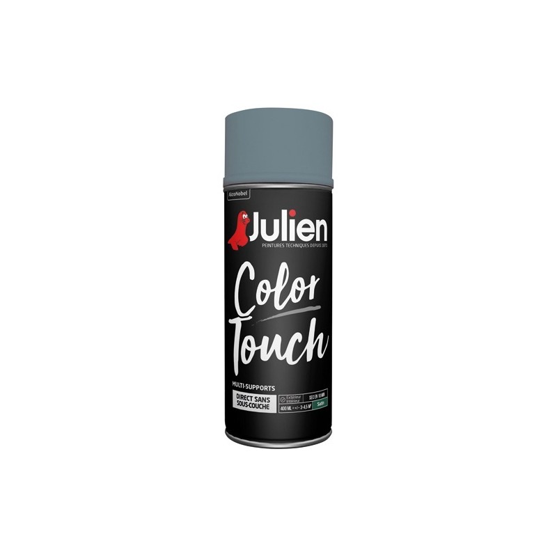 Julien Bombe peinture 400 ml Color Touch Satin - Bleu Gris