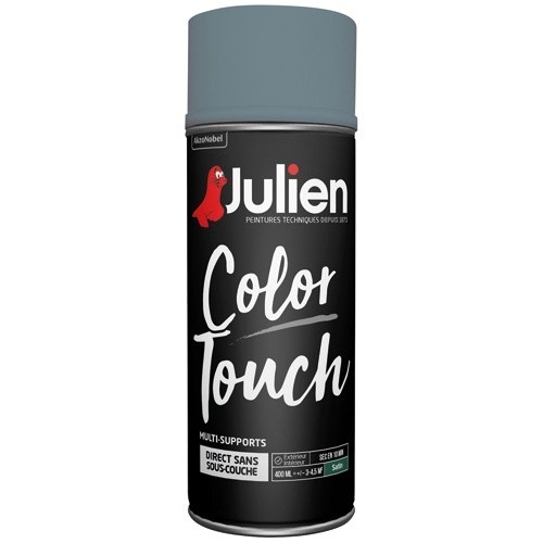 Julien Bombe peinture 400 ml Color Touch Satin - Bleu Gris