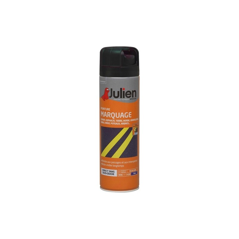 Julien Bombe peinture Marquage 500 ml - Noir Mat